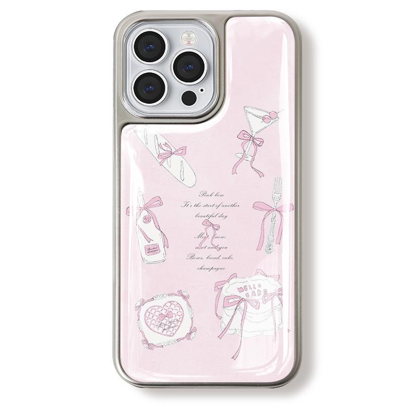 

iPhone 16 Electroplated Silver Edge Case, Compatible with iPhone 14 Pro Max, 15 Pro, 13, Huawei P70. iPhone 17 Pro