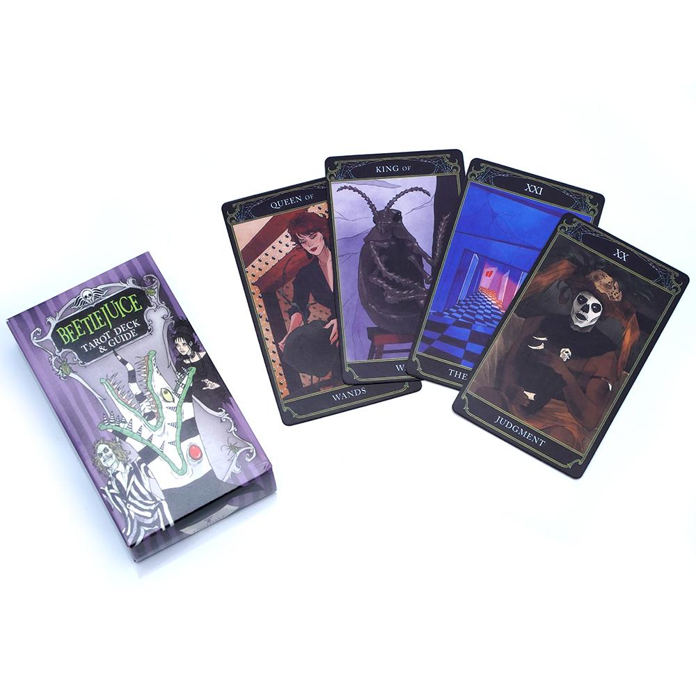78 Peças Cartas de Tarô Tema de Filme Baralho de Tarô Beetlejuice 10,3*6cm