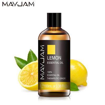MAYJAM 100ml Lemon Fruit Essential Oil For Candle Soap Making Perfume Air Fresh Diffuser Body SPA Massage Boost Immunity Water Soluble Oil