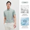 ROMON Men's Mulberry Silk Cool-Feel Short Sleeve Business Shirt