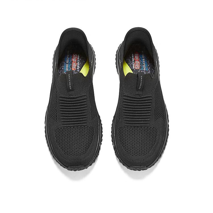 Skechers Solvano Slip-On Shoes Breathable Durable Low-Top Casual Shoes Men Sneaker Black 210954-BBK
