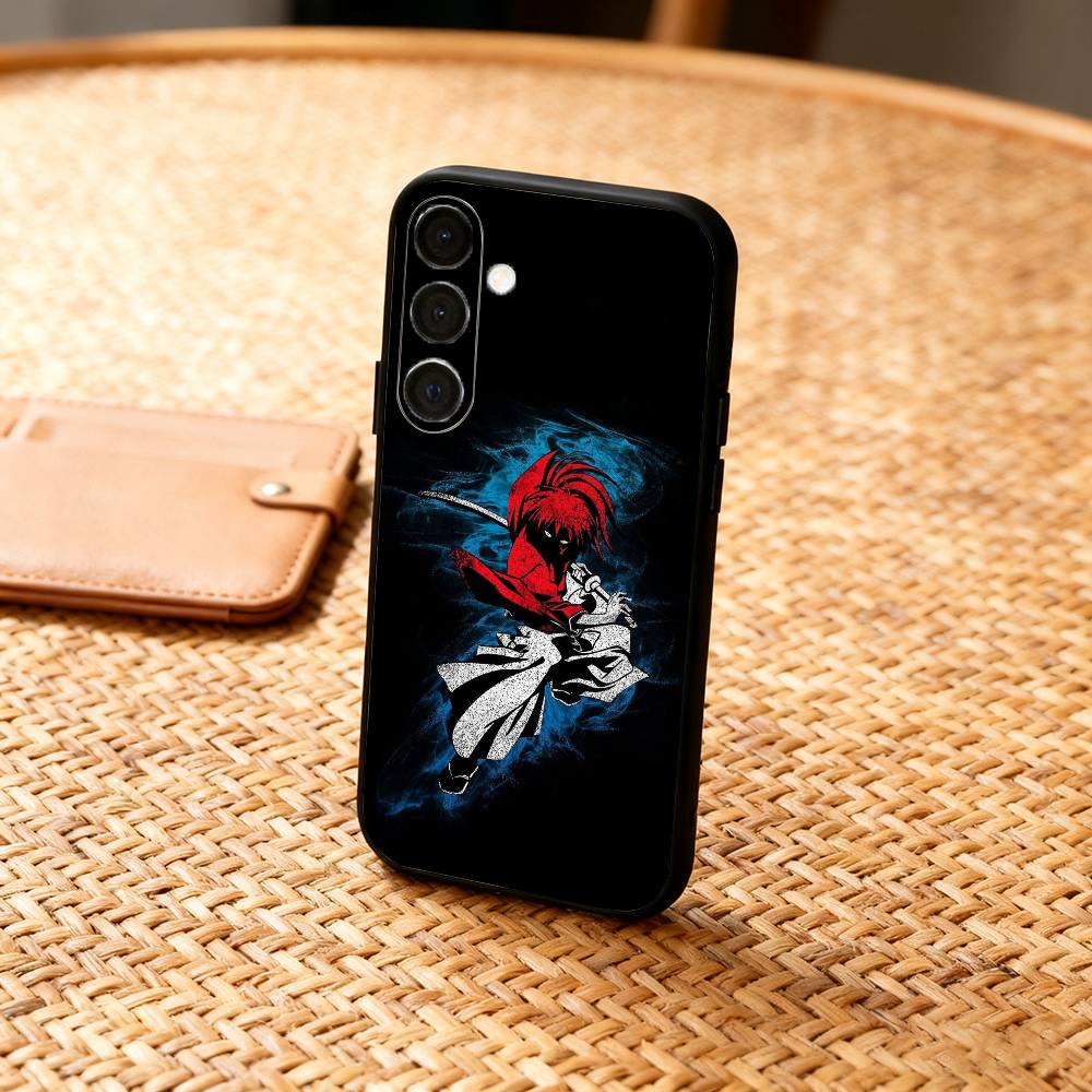Anime R-Rurouni Kenshin Phone Case For Samsung A73,72,71,53,52,51,22,91,80, Soft Black Cover