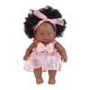 8inch Soft Reborns African Doll For Children's Daily Comforting Imaginative Pretend Play Parenting Game Collectible Toy