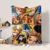 1Pc One Piece Adventure Flannel Blanket, Soft And Comfortable, Casual Warm, Camping Travel, Christmas, Halloween Xmas Gift L1416