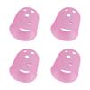 4pcs/set Non-Slip Guitar Fingertip Protectors Rubber Thimble Solid Color Silicone Finger Guards Guitar Accessories