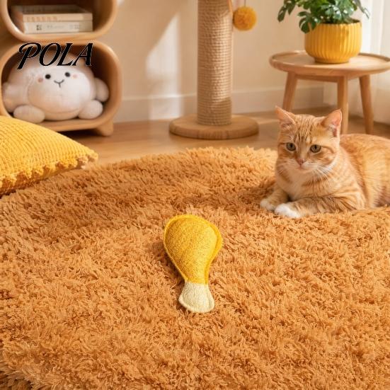 Natural Loofah Cat Toy Toy, Teeth Cleaning Chew for Cats And Kittens, Bite Resistant Fish Egg Shapes with Cotton Rope