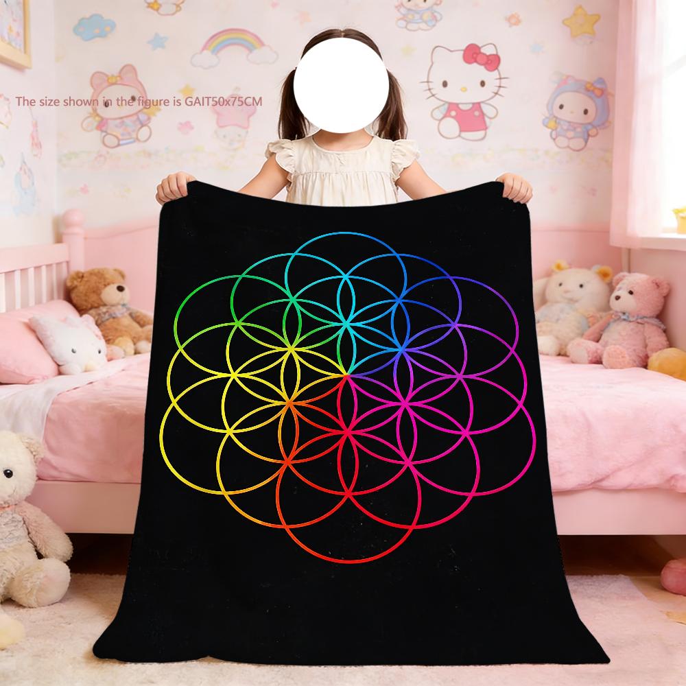 

Blanket C-Coldplay Moon For Soft Throw Blanket for Picnic Bed Sofa Home Bedroom Cozy Warm Band Music Comfortable 75x90cm