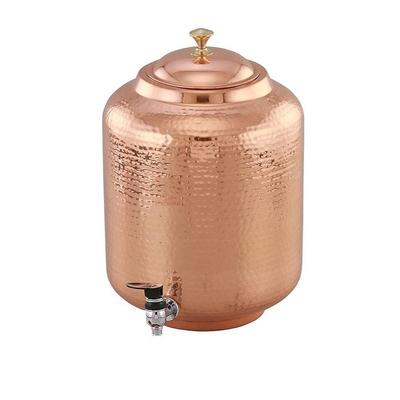 5 Litre Hammered Copper Water Dispenser (Matka/Pot) Container Pot with Pure Copper and Ayurvedic Health Benefits (5000 Ml)