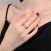 Women's Adjustable Micro-Inlaid Zirconia Double-Layer Ring - Luxury Cold Style Index Finger Accessory.