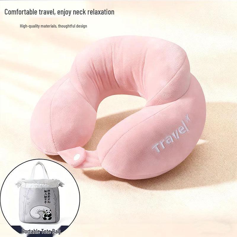 Custom Logo U-Shaped Neck Support Pillow for Airplane Travel