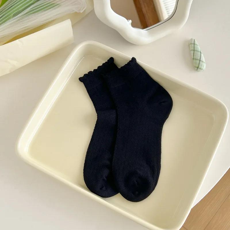Summer Socks Women Hollow Out Mesh Thin Breathable Black White Gray Short Socks Sweet Girls Cute Solid Color Low Cut Ankle Socks