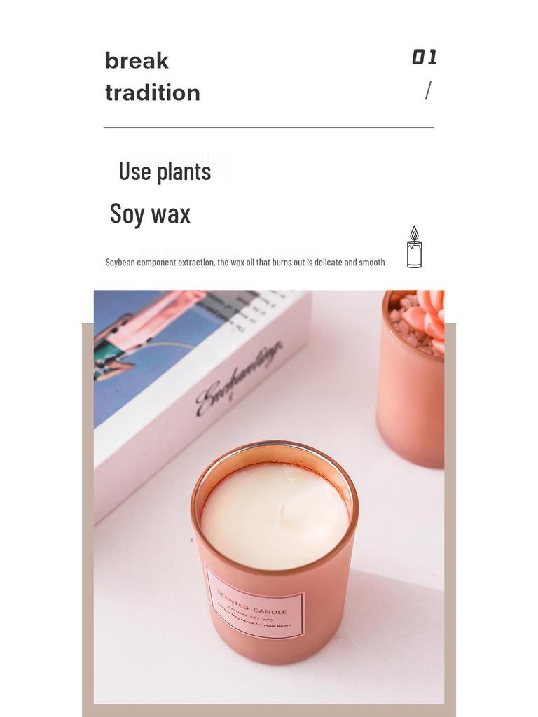 Valentine's Day Scented Candle in Electroplated Glass Cup