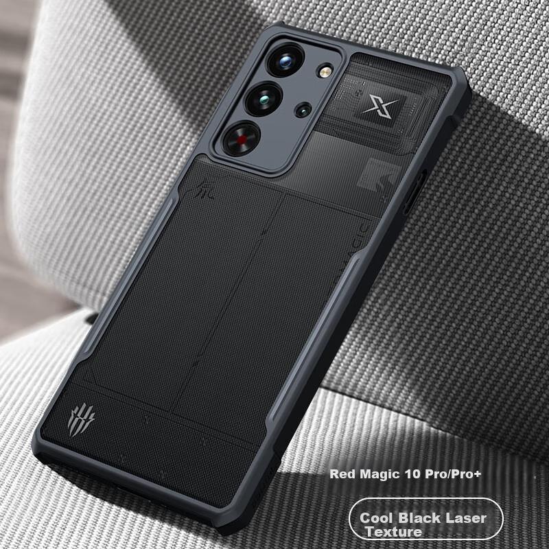 360° Rotating StandPhone Case for Red Magic 10 Pro, Nubia 10 Pro+ Airbag Shockproof Transparent Spro Lens Full Protection Magnetic Case
