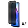 [2 Pieces] Anti-spy Tempered Glass for Realme C21 - Black