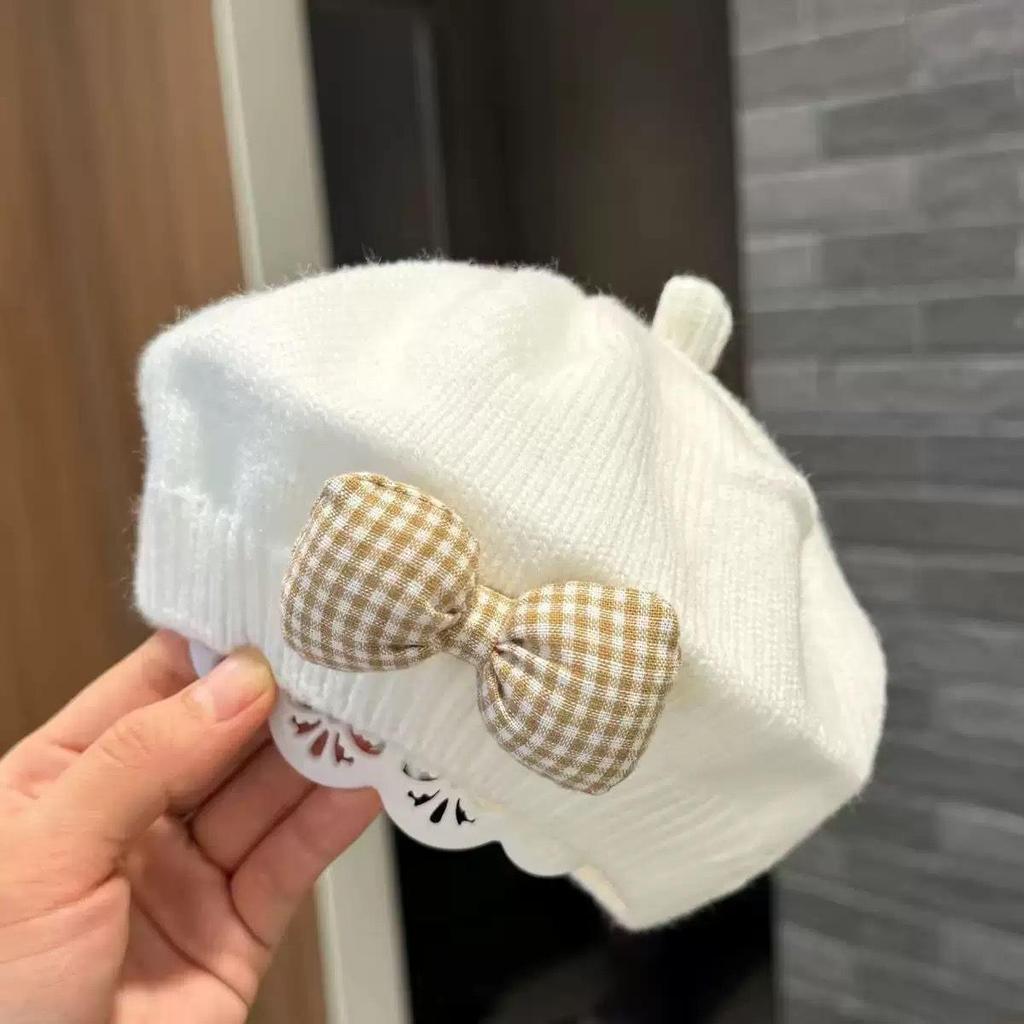 Infant Spring & Autumn Wool Beret - Cute Flower Knit Hat for Boys & Girls
