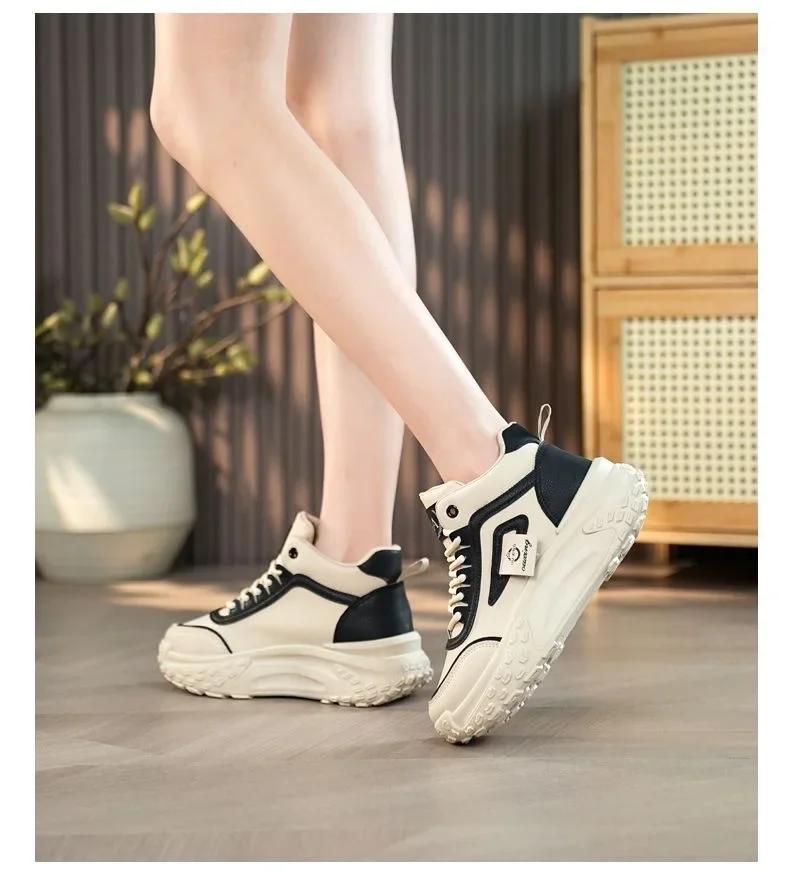 Fashion High top shoes for women in 2025  stylish and stylish  high-end board shoes  sports and casual shoes