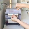 File Storage Box Plastic Snap-On Design Stackable Transparent Document Storage Box Large Capacity File Organizer