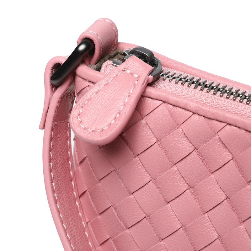 Cross Border Trend New Woven Women's Bag Top Layer Sheepskin Hand Woven Fashionable Single Shoulder Diagonal Cross Dual-use Woven Bag For Women