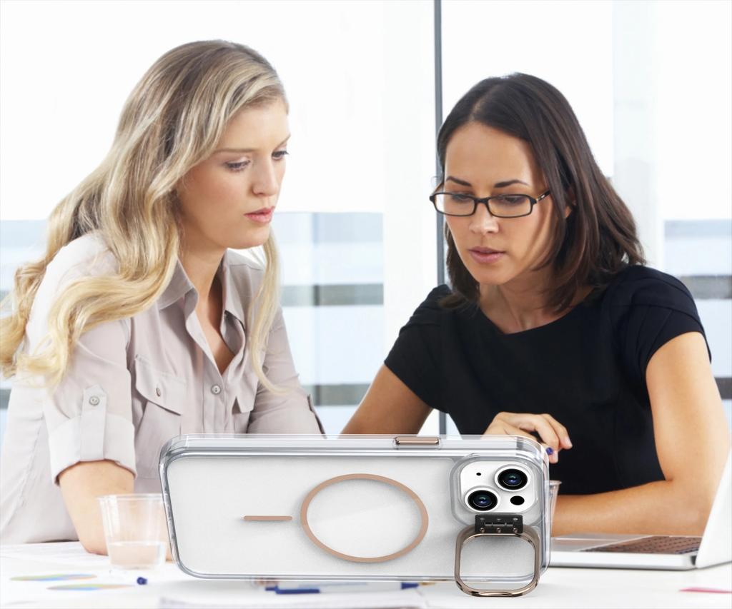 Luxury Transparent MagSafe Phone Case for iPhone 15 16 Pro Max 15 13 14 12 11 Wireless Charging Lens metal bracket Bumper Cover