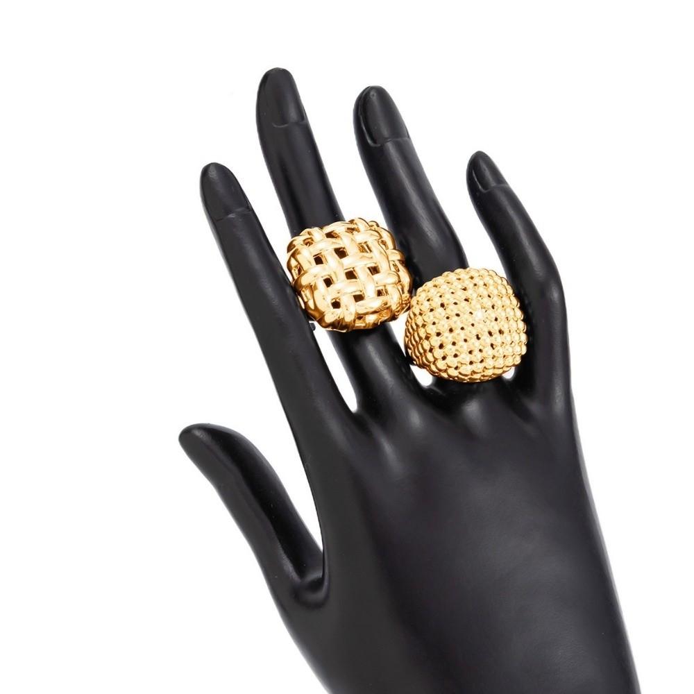 2pcs/Set Luxury Geometric Adjustable Open Rings for Women Vintage Irregular Square Chunky Knuckle Ring Wedding Jewelry