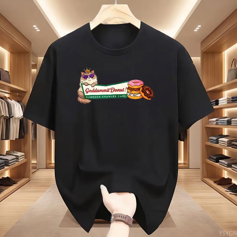 Princess Donut T Shirt Dungeon Crawler Carl T-shirt Cat Lover Graphic T Shirts Funny Cotton Comfortable Clothes