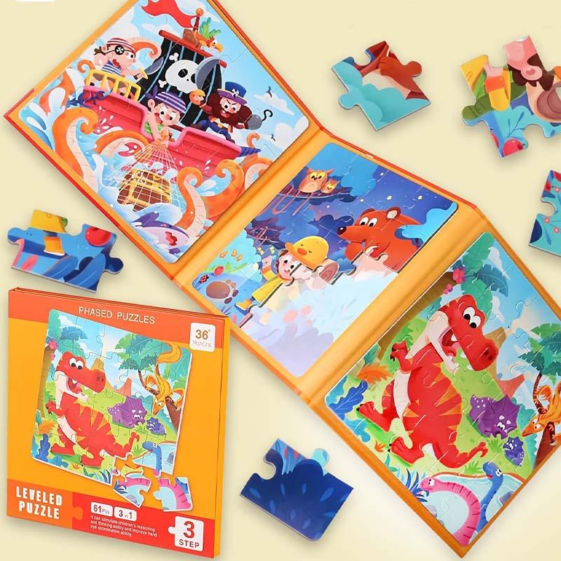 Magnetic Puzzle - Level 3 - Pirates, Guard, Dinosaurs