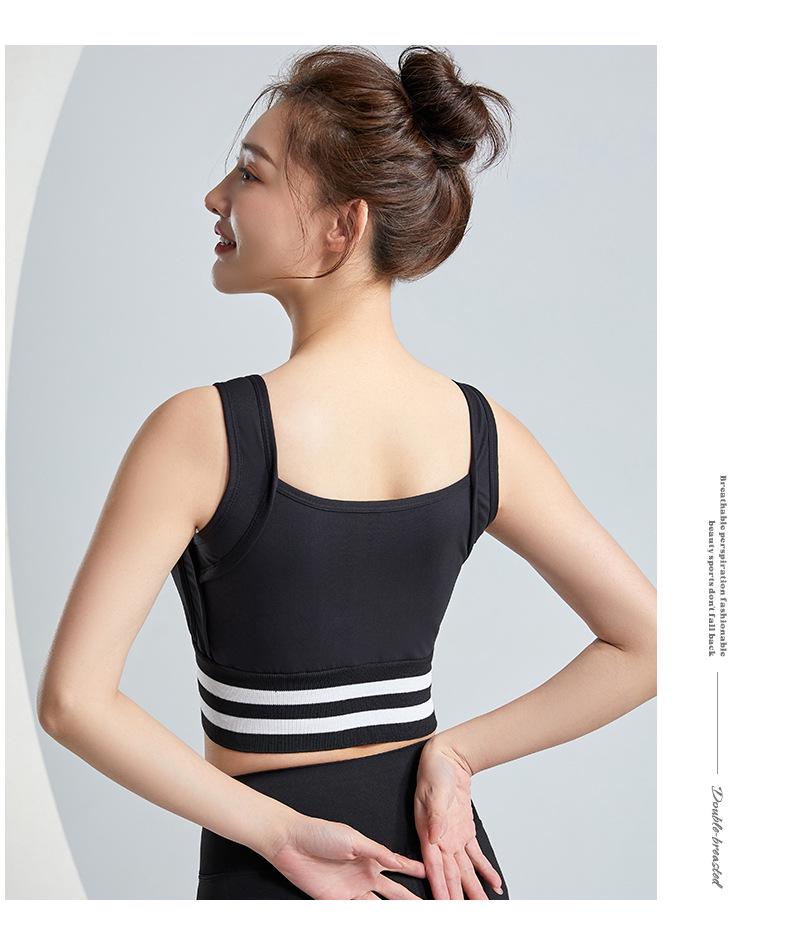 Damski Biustonosz Sportowy na Wysoki Wpływ z Zamkiem Błyskawicznym Zapobiegający Opadaniu - Kamizelka Boczna do Biegania i Jogi