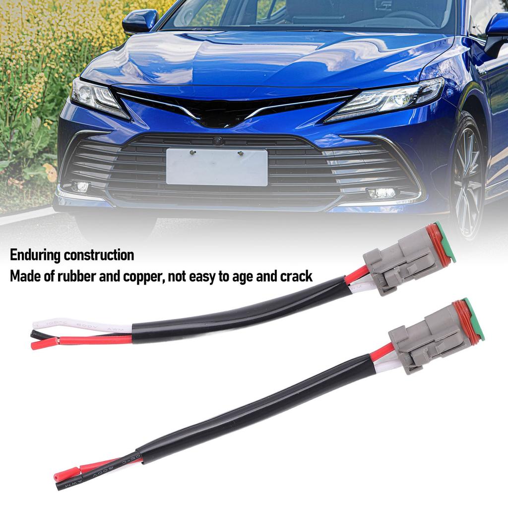 1 Pair 3 Pin DT Connectors Waterproofing Automotive Electrical Connector Wiring Harness for Car Trucks Boats LED Work Lights Female Plug