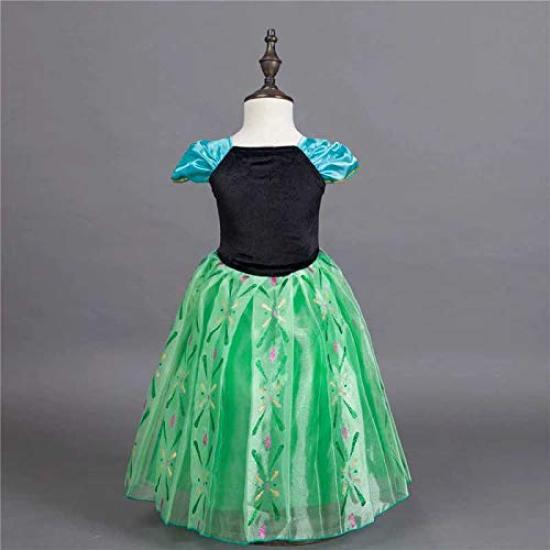 New Clothes Frozen Elsa Princess Kids Dress Costume Fancy Dress Outfit Gift for Girls (130cm)