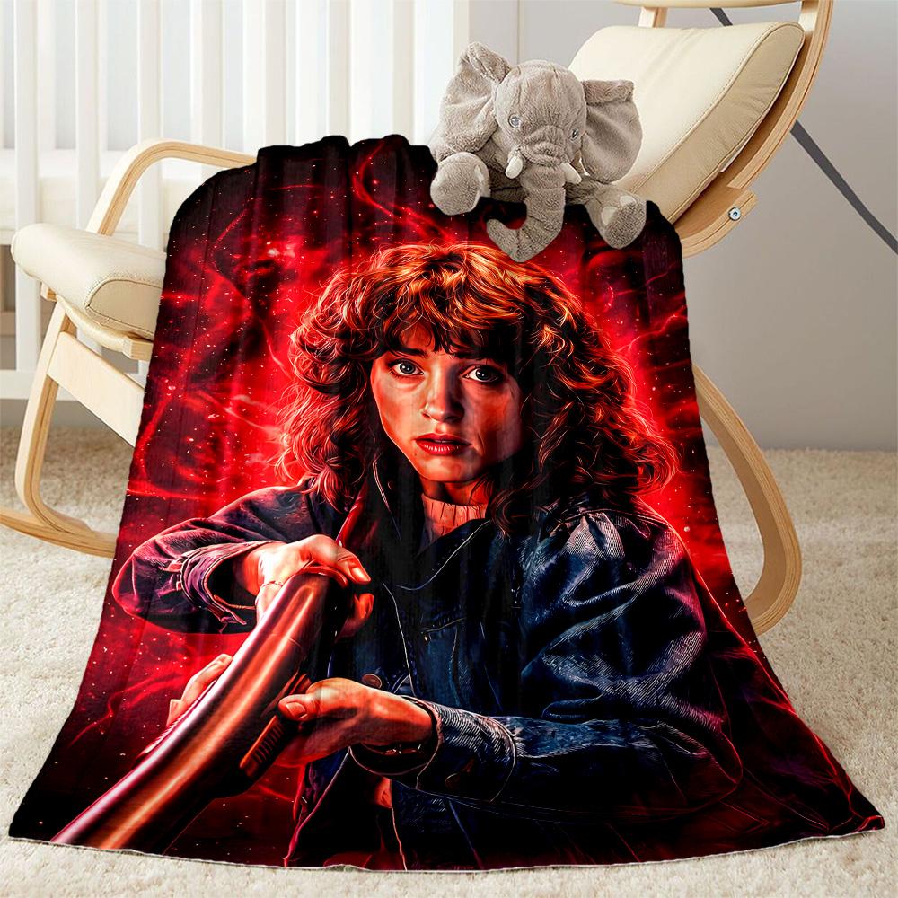 Stranger Things Artwork Suitable Blanket for Offices, Travel, Living Rooms Also a Good Gift for Friends and Family Suitable for All Seasons.
