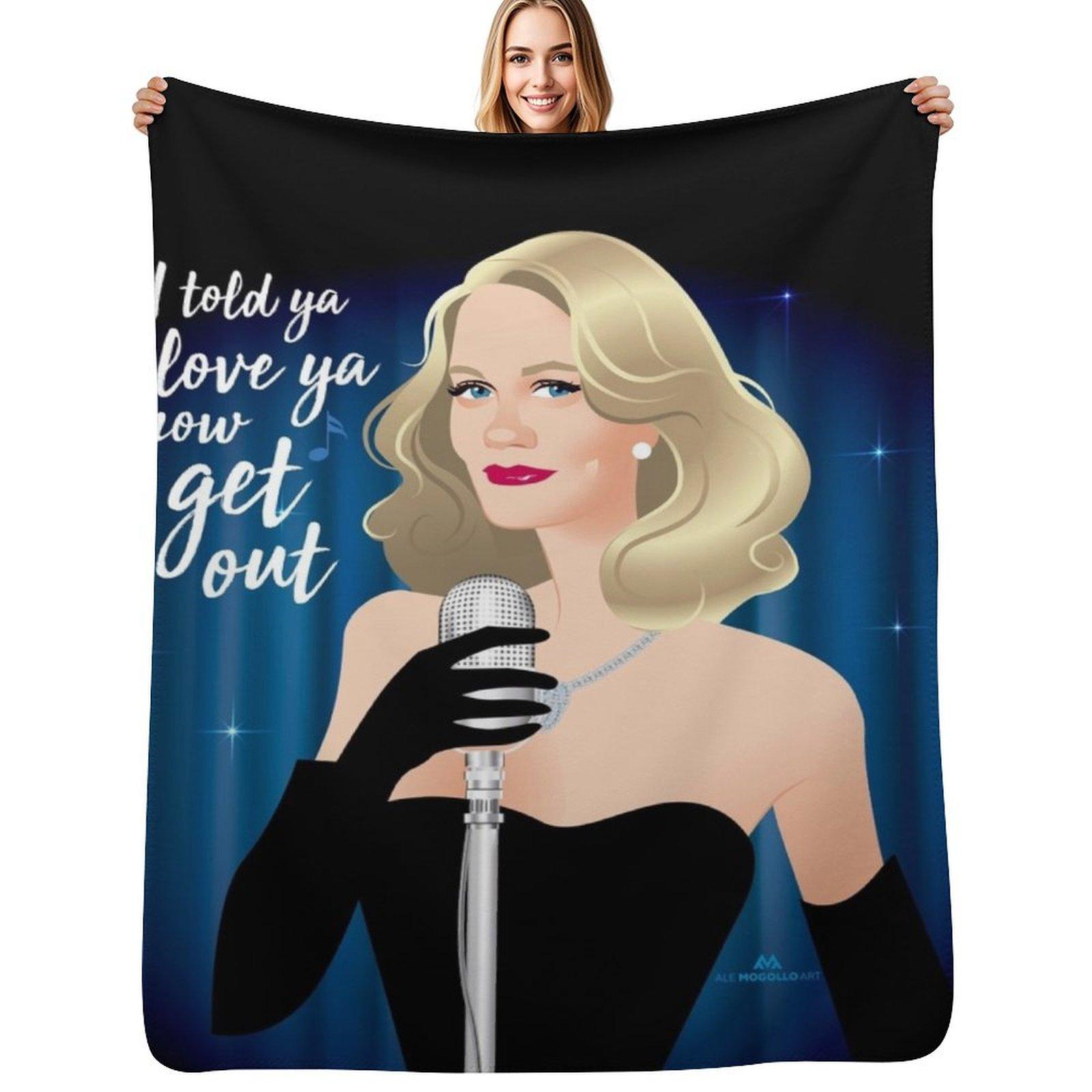 Now get out! Throw Blanket Shaggy Furry Soft Blanket for Bedroom Living Room Size: 75*100cm, Weight: 230 GSM