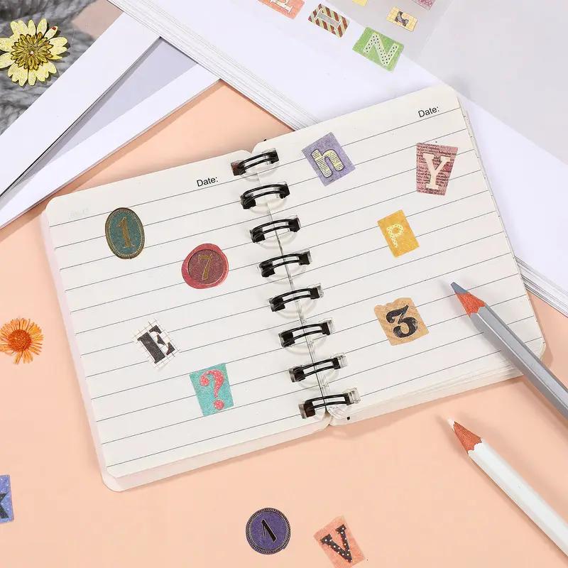 6 Sheet Stickers Graffiti Tape Adhesive Paper Wallpaper Washi Decorating Scrapbook Letter Adhesive Decals for Scrapbook Crafts