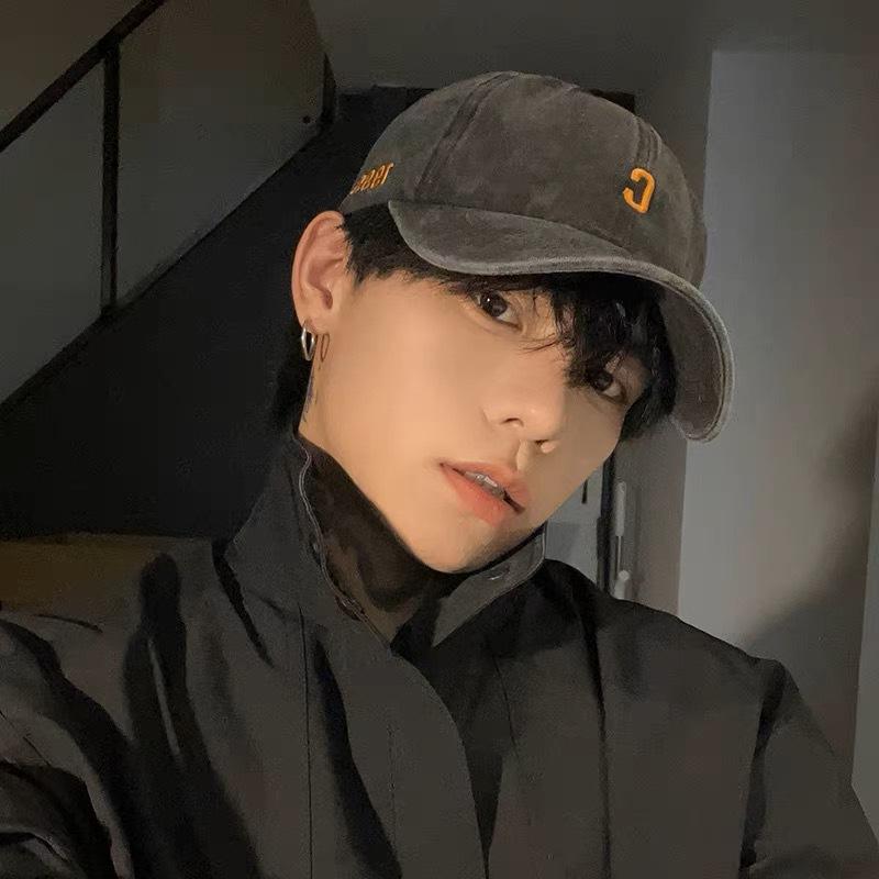Kpop Retro Minimalist Letter C Men'S And Women'S Baseball Caps Cotton Versatile Sports Breathable Sun Hats