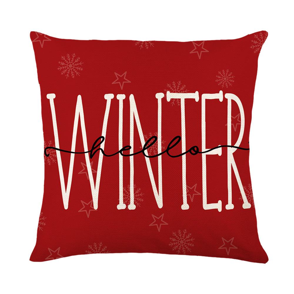 Christmas Pillow Holiday Home Living Room Sofa Cushion Cover Truck Print Polyester Pillow