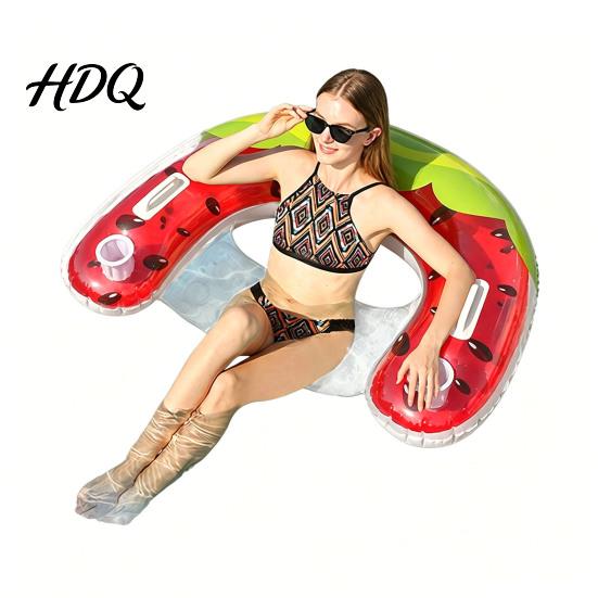 Swimming Pool Float U-shaped Inflatable for Adults Blow-Up Floating Lounge Chair