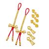 Gold-Plated S925 Sterling Silver Vajra Pestle Spacer Beads for DIY Braided Rope Beading Wenwan Accessories.