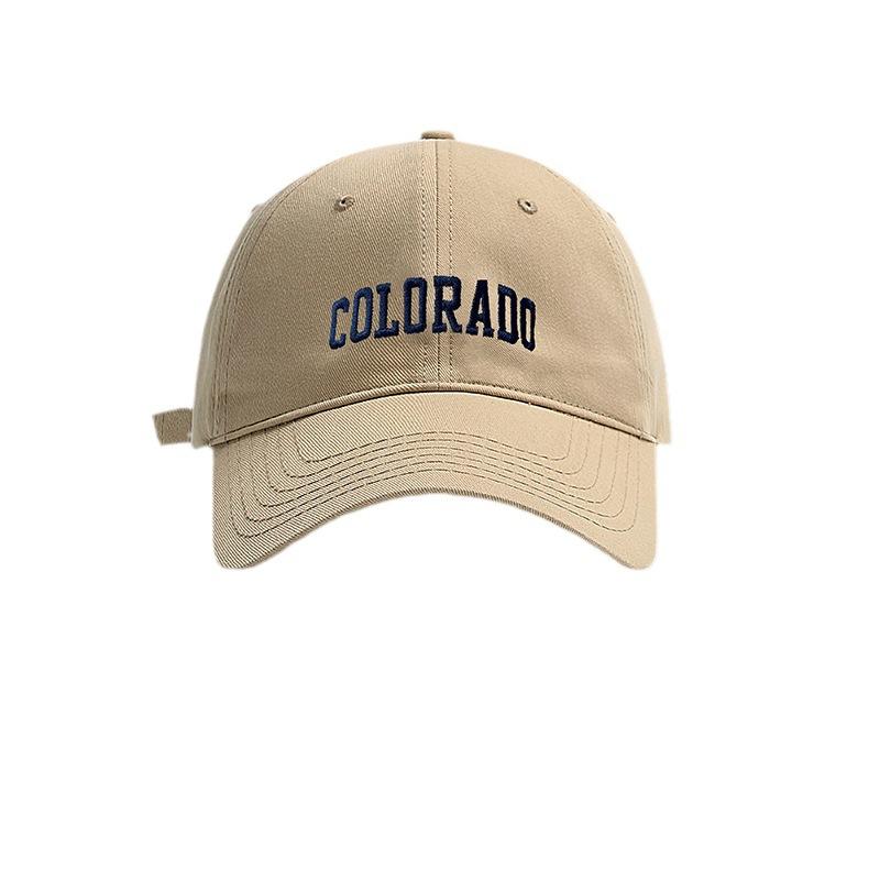 Baseball cap female spring and summer deep-topped wide-brimmed big-headed cap couple Joker tide show face small sun visor.