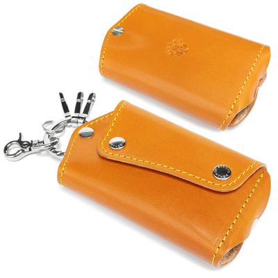 Étui Type III Normal Camel Compatible avec presque tous les modèles Télécommande à clé intelligente Télécommande Clé sans clé Étui en cuir véritable Cuir Tochigi
