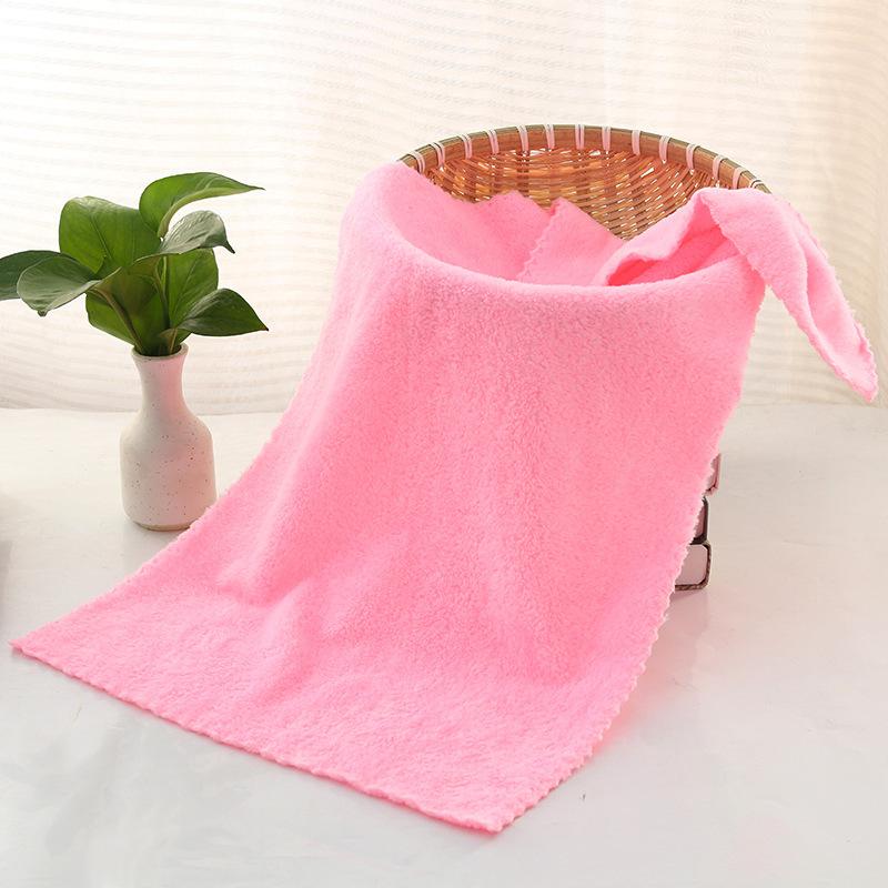 

Коралловое бархатное полотенце, домашнее простое однотонное полотенце для лица