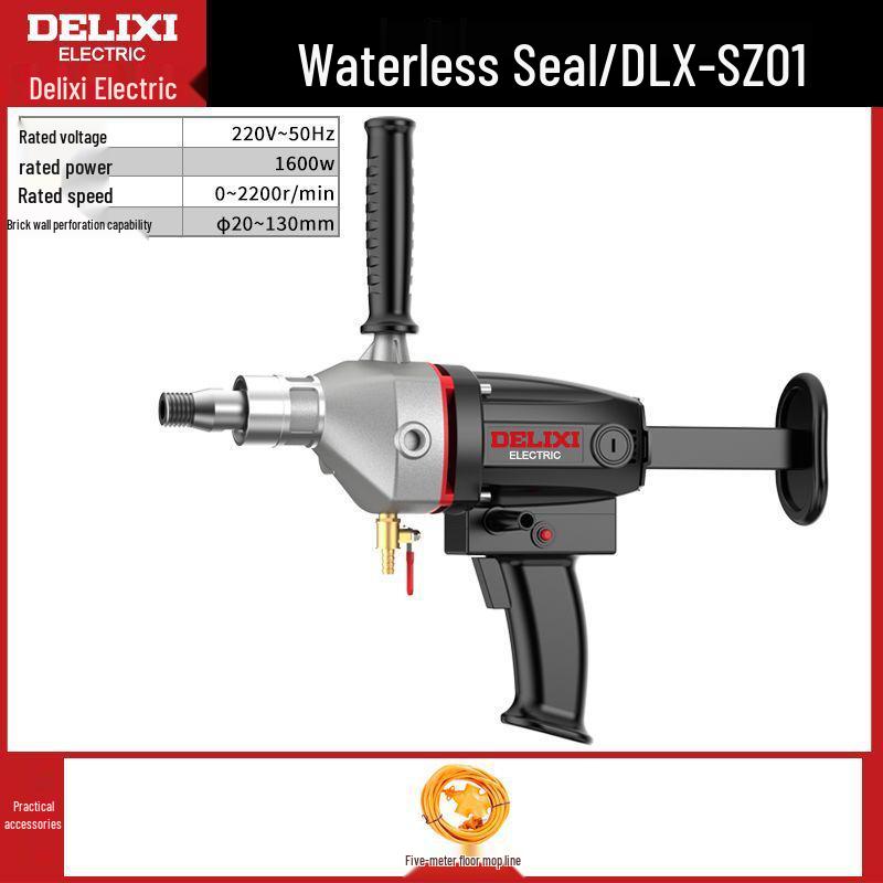 DELIXI High-Power Handheld Diamond Core Drill for Concrete and Air Conditioner Installation