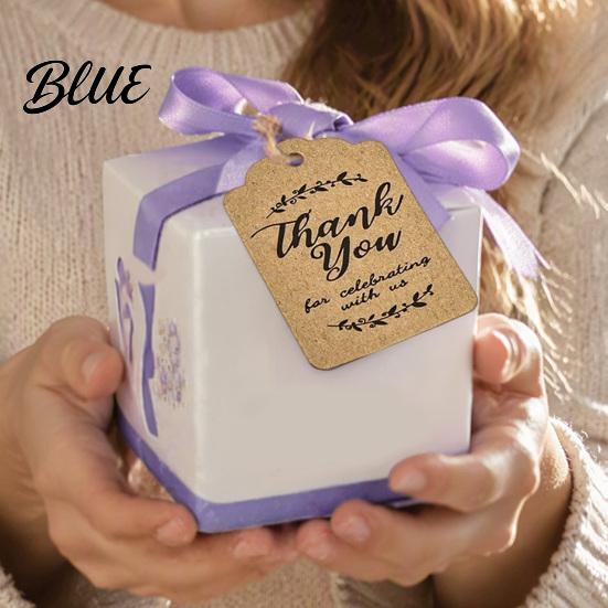 Easy to Use Hang Tags with String 100Pcs Paper Thank You String, Rectangular Gift Tags, Pre-Punched Natural Style for Boxes Hole Hanging Wedding Party