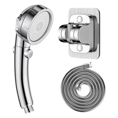 Muvi Pressure-Boosting Shower Head Set with Bathroom Bathing, High-Pressure Handheld Shower Head with 1.5m Hose and Bracket, Universal Three-Piece Set