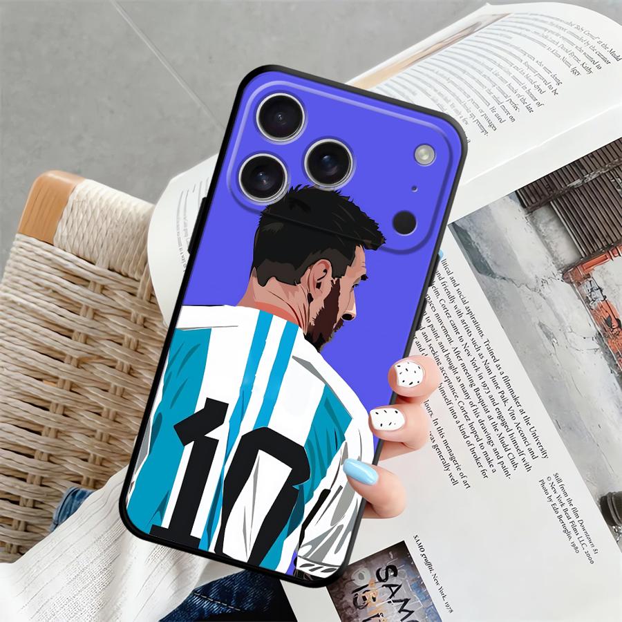 Football Sports Cool Case for iPhone 13 12 11 17 Pro Max 7 8 Air 15 16 14 Plus XS Max XR Black Soft Phone Cover