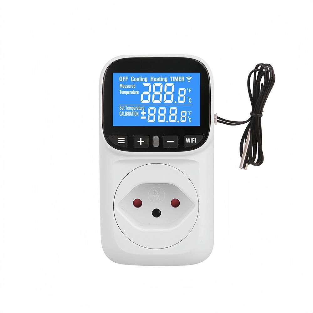 

TC02 WIFi Temperature Controller Socket LCD Digital Thermostat Outlet Timer Switch Heating Cooling For Refrigerator Aquaculture