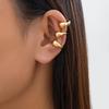 1Pcs Gold Color Smooth Water Drop Clip Earring Gothic C Shape Ear Cuff Stud Thick Earclips for Women Party Jewelry Gifts