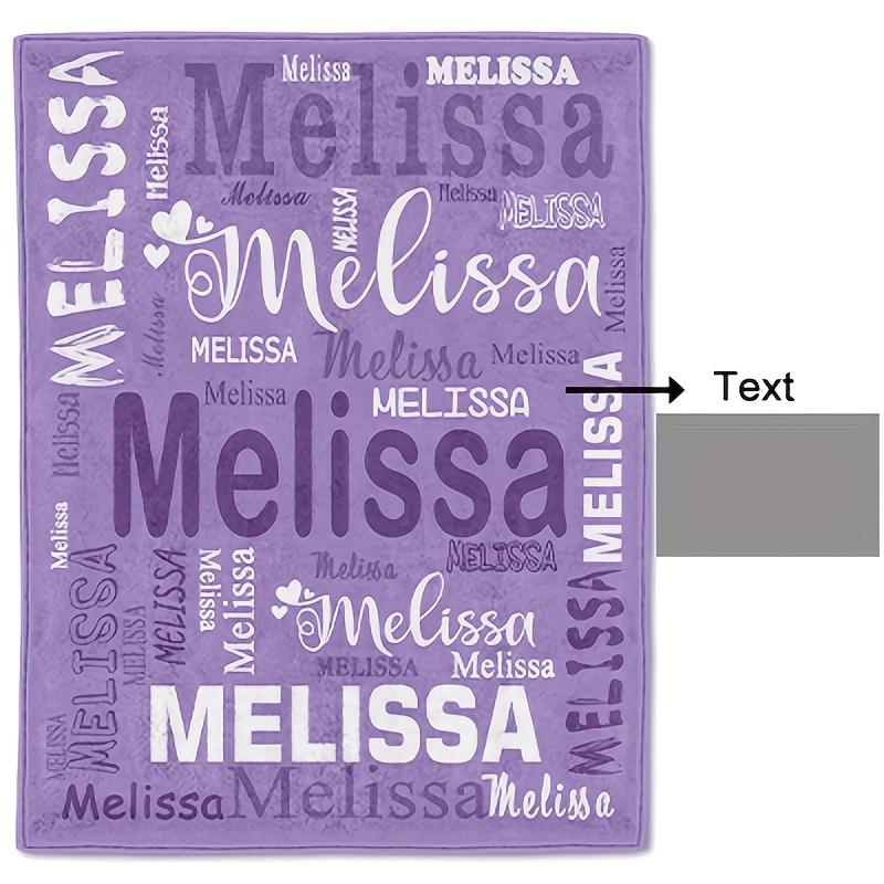 Personalized Custom Blanket For Adult Kids Customizable Name Flannel Blanket Soft Cozy For Bed Sofa Travel Perfect Birthday Gift