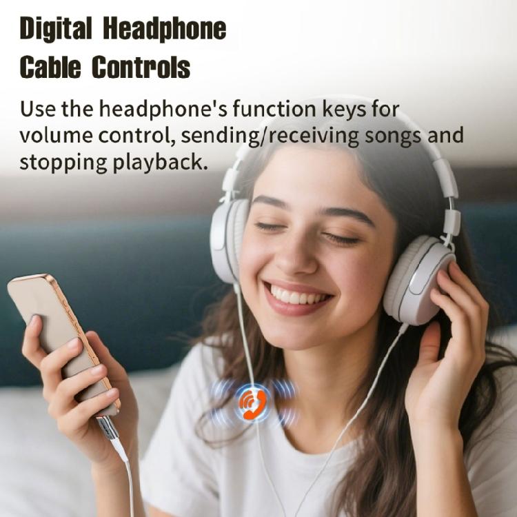 Portable  To Type C Adapter Enables Double Purpose Charging And Audios For Travel Users Support Call Video Mic