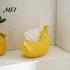 Living Room Tissue Box Decor Box, Matte Banana Shape Holder, Easy Pull Kitchen Thickened Waterproof Moisture-Proof Dispenser, for Home Dining Vibrant