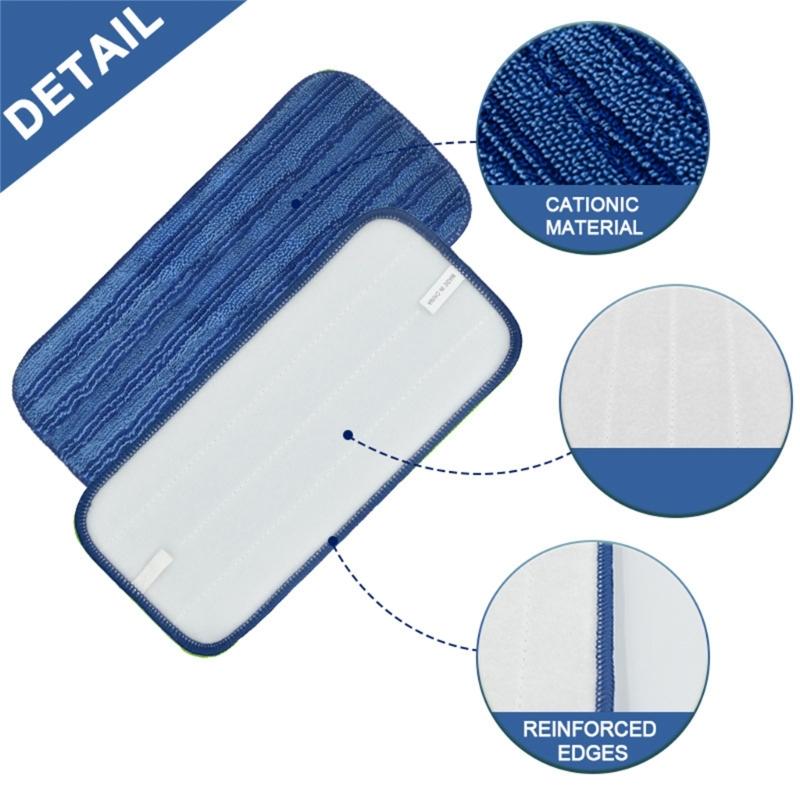 6Pieces Reusable Wet Jet Pads for SwifferWet Jet Mop Microfiber Mop Refill for Wet Mopping Cloths Washable Mop Pads