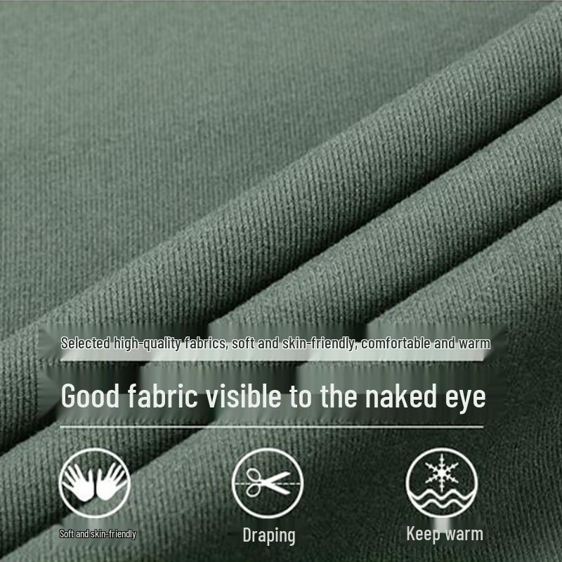 Romon Men's Fleece-Lined Mock Neck Winter Sweatshirt